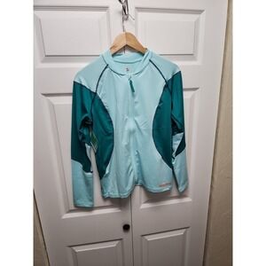 Sea Doo Women's Long‎ Sleeve Top Jacket Rash Guard MED Green UV Protection NEW